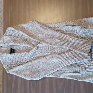 It's Our Time Tan Ribbed Cardigan w Snap Closure M